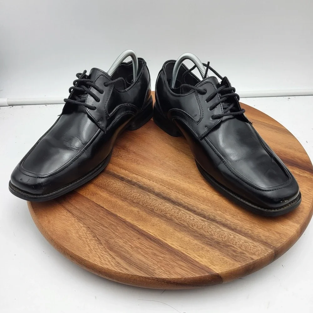 Stacy Adams Oxford Dress Shoes Mens Size 8.5 Wide Black Leather 20114-001‎